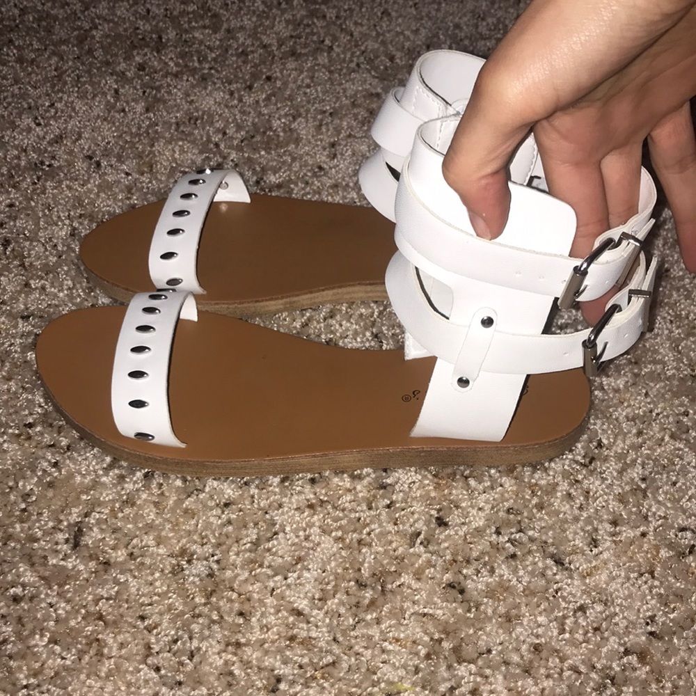 White sandals